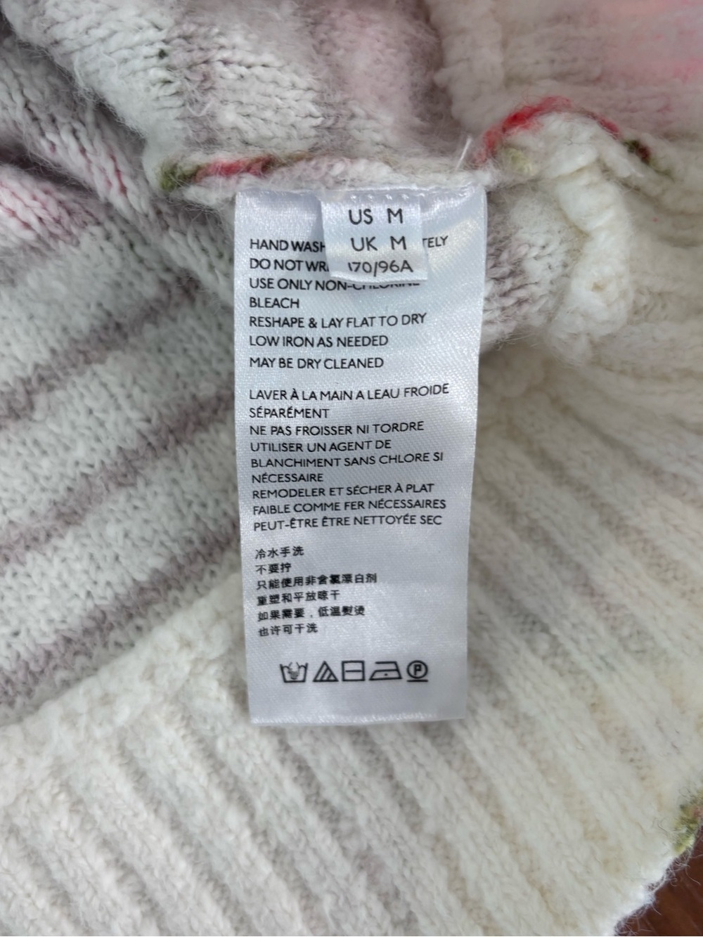 Free People Bed Of Roses Pullover Cropped Sweater Candy Combo M - Picture 13 of 16